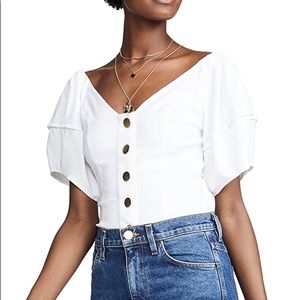 Free People Balloon Sleeve Bodysuit